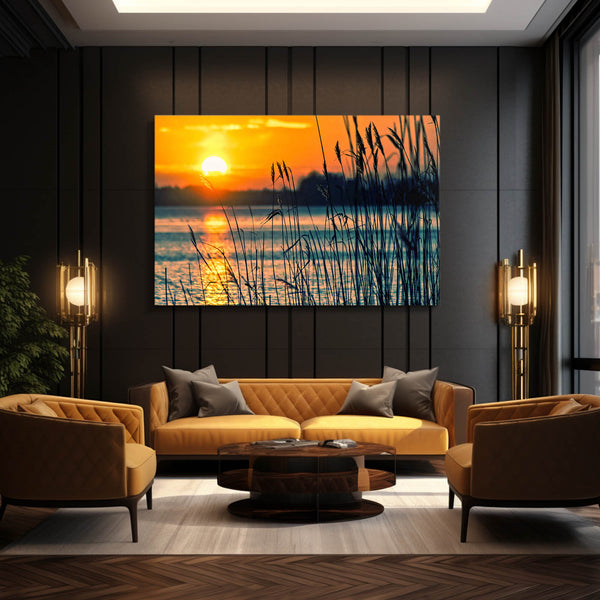 Sunset Art Golden Reflection | MusaArtGallery™