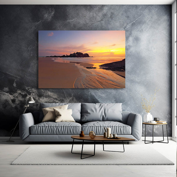  Sunset Beach Canvas Art  | MusaArtGallery™