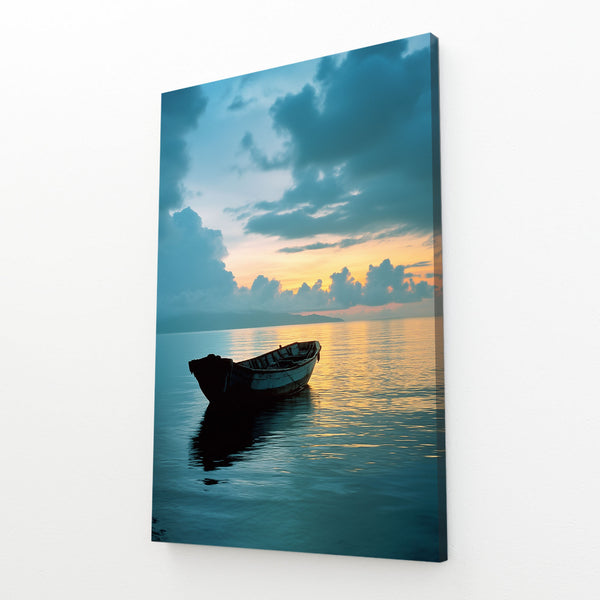 Sunset Boat Coastal Wall Art