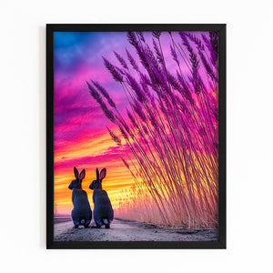 Sunset Bunny Wall Art