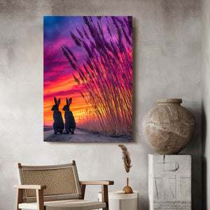 Sunset Bunny Wall Art