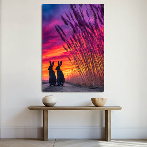 Sunset Bunny Wall Art