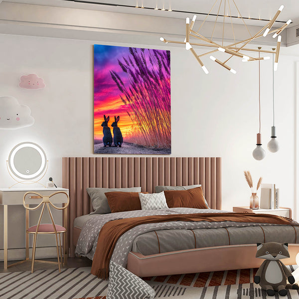 Sunset Bunny Wall Art