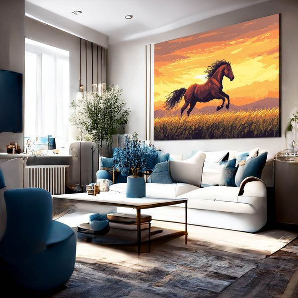 Sunset Horse Art