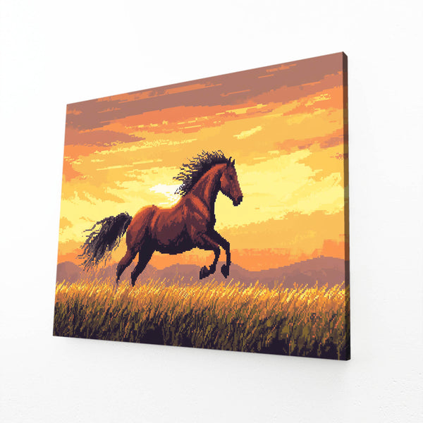 Sunset Horse Art