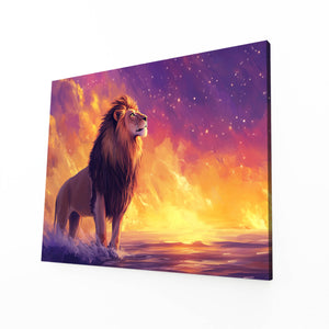 Sunset Majesty Lion Wall Art | MusaArtGallery™