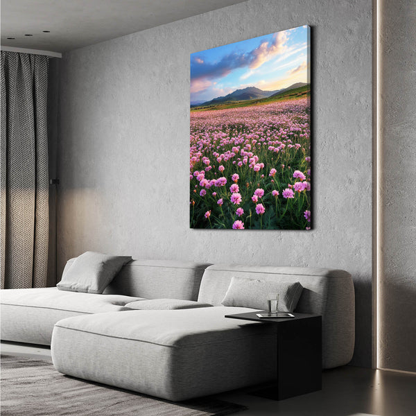 Sunset Meadow Flower Art | MusaArtGallery™