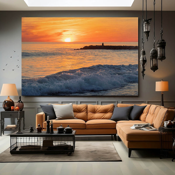  Sunset Over Ocean Art  | MusaArtGallery™