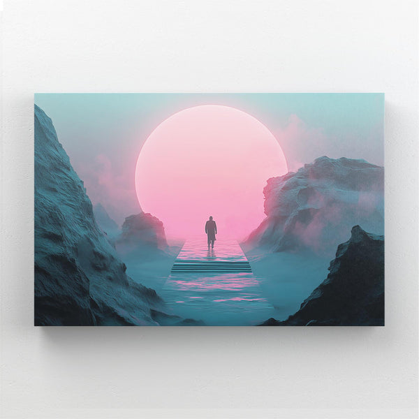 Sunset Path Cyberpunk Art | MusaArtGallery™