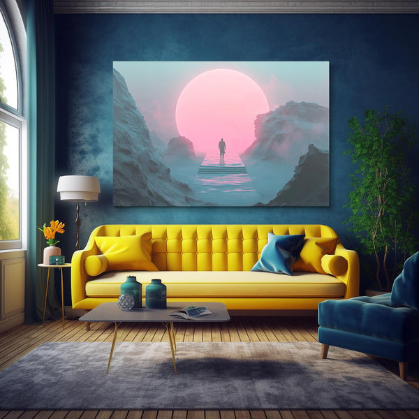 Sunset Path Cyberpunk Art | MusaArtGallery™