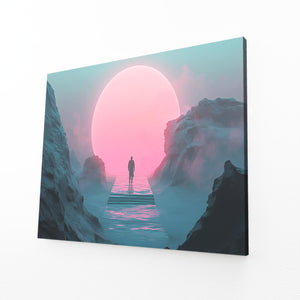 Sunset Path Cyberpunk Art | MusaArtGallery™