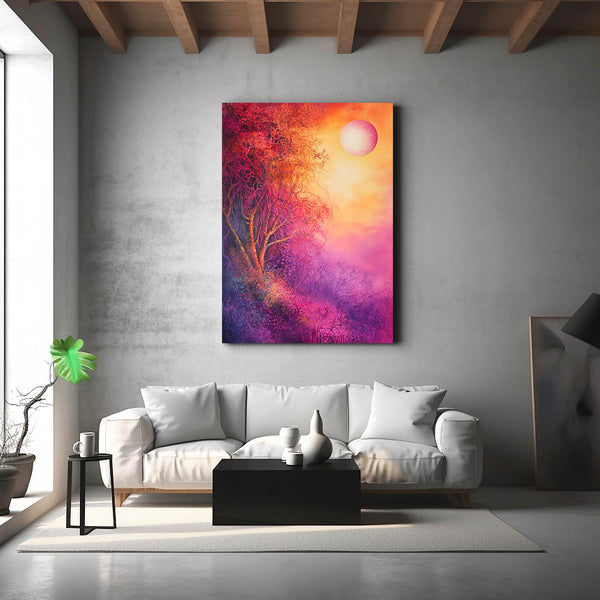 Sunset Reverie Abstract Pink Art | MusaArtGallery™