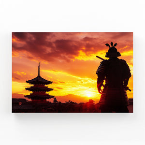 Sunset Samurai Art Canvas