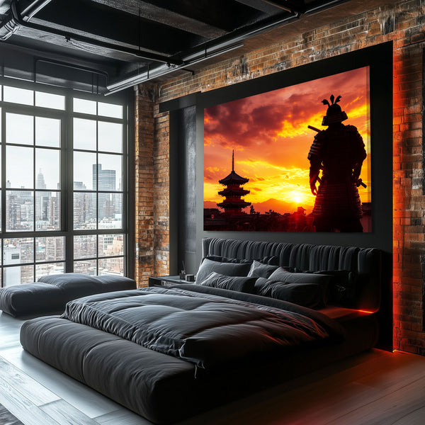 Sunset Samurai Art Canvas