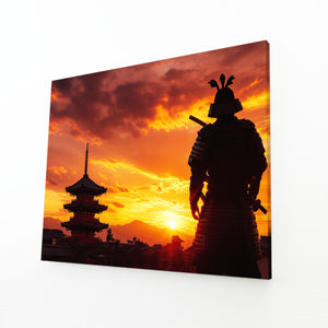 Sunset Samurai Art Canvas