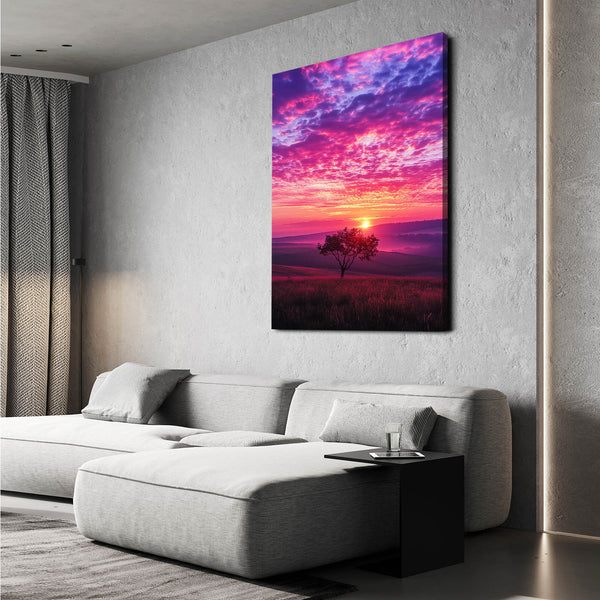 Sunset Serenity Pink Abstract Art | MusaArtGallery™