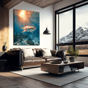 Sunset Shark Art