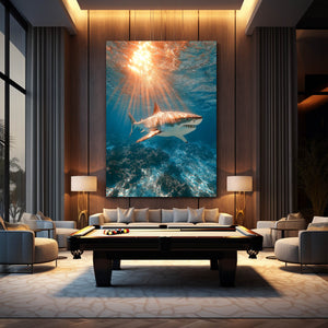 Sunset Shark Art