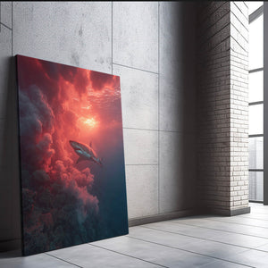 Sunset Shark Canvas