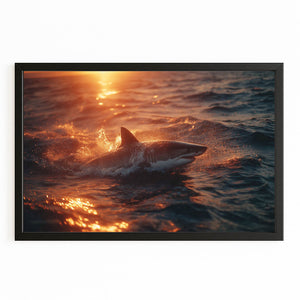 Sunset Shark Wall Art