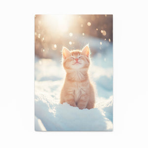 Sunset Snow Cat Wall Art