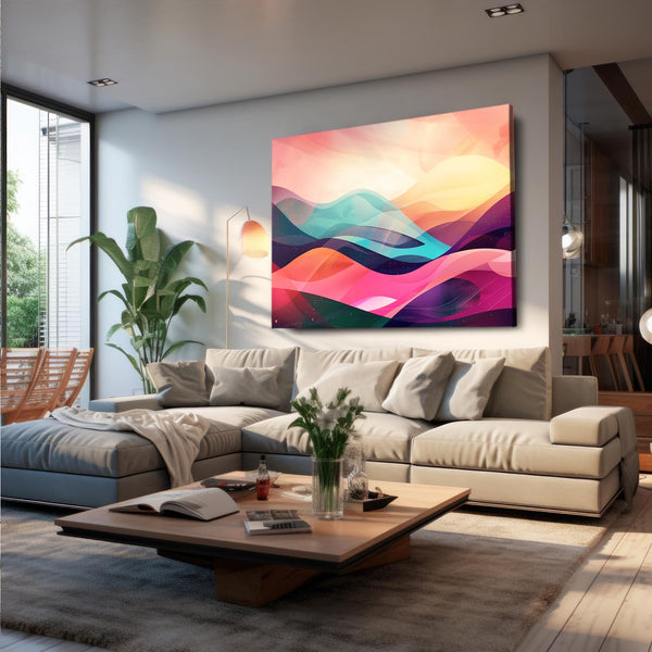 Sunset Waves Abstract Art | MusaArtGallery™