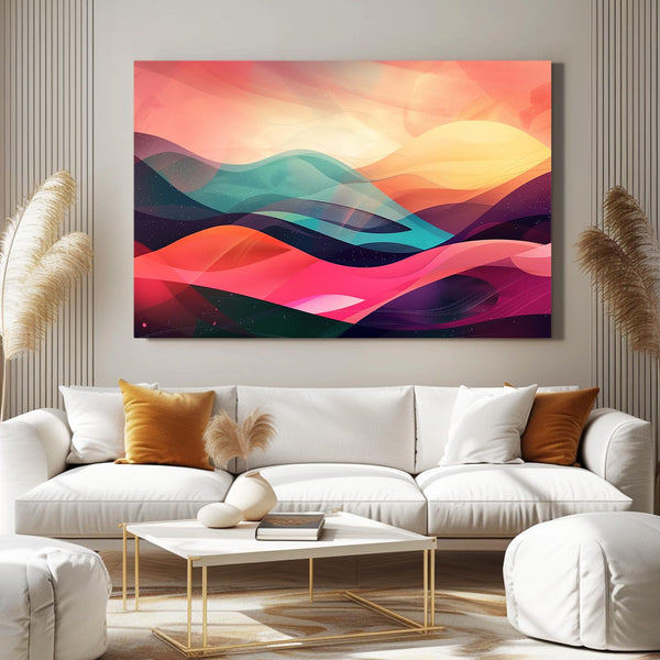 Sunset Waves Abstract Art | MusaArtGallery™