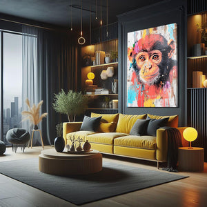 Suoer Cute Monkey Art