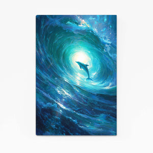 Surfing Dolphin Art