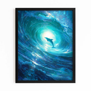 Surfing Dolphin Art