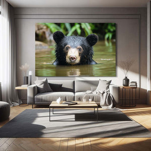 Swimming Bear Wall Art
