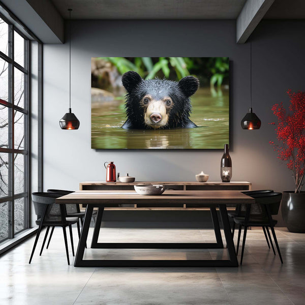 Swimming Bear Wall Art