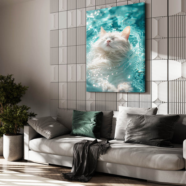 Swimming Cat Art | MusaArtGallery™