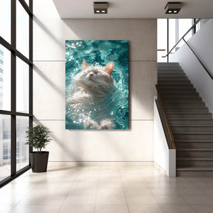 Swimming Cat Art | MusaArtGallery™