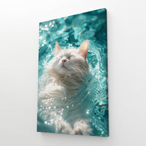 Swimming Cat Art | MusaArtGallery™