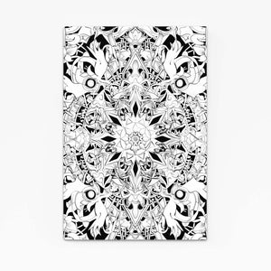 Symmetric Bloom Black and White Abstract Art | MusaArtGallery™