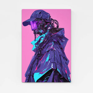 Synthwave Sentinel Cyberpunk Art | MusaArtGallery™