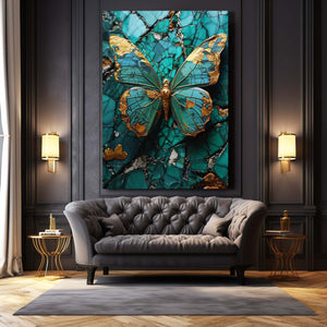 Teal Butterfly Wall Art | MusaArtGallery™