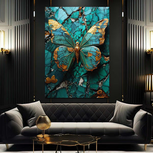 Teal Butterfly Wall Art | MusaArtGallery™