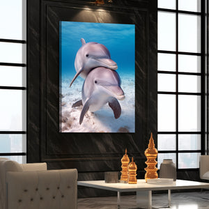 Teal Dolphin Art