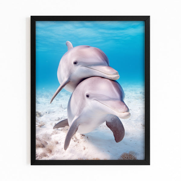 Teal Dolphin Art