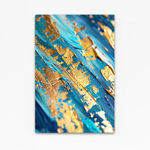 Teal Gold Abstract Art | MusaArtGallery™