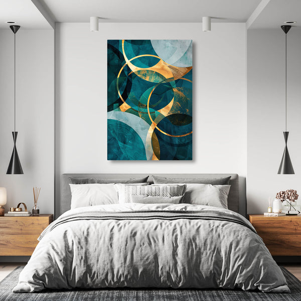 Teal Harmony Abstract Art | MusaArtGallery™