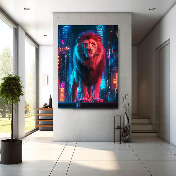 Tech City Lion Wall Art | MusaArtGallery™