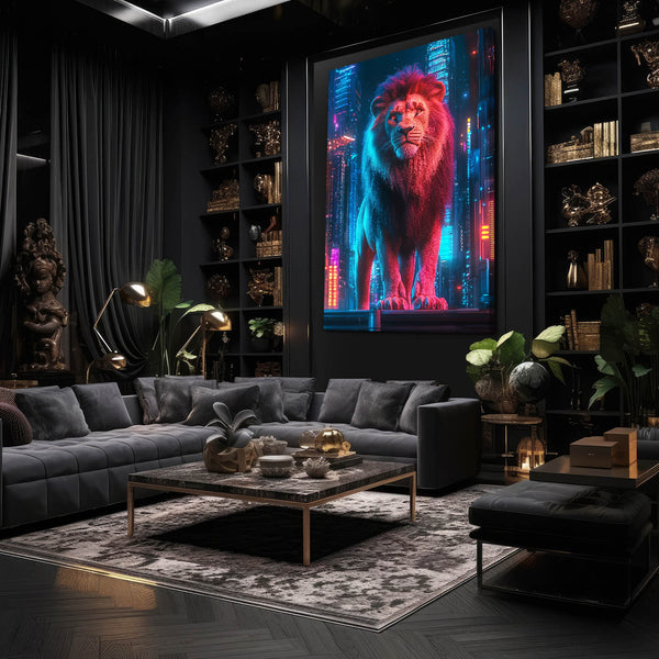 Tech City Lion Wall Art | MusaArtGallery™