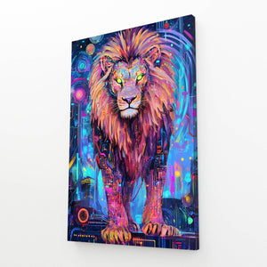 Techno Lion Wall Art | MusaArtGallery™