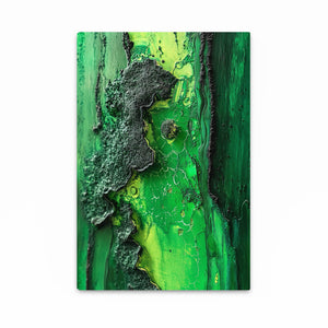 Textured Depth Green Abstract Art | MusaArtGallery™