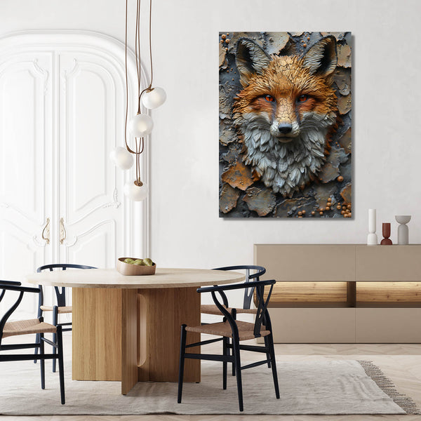 Textured Portrait Fox Art | MusaArtGallery™