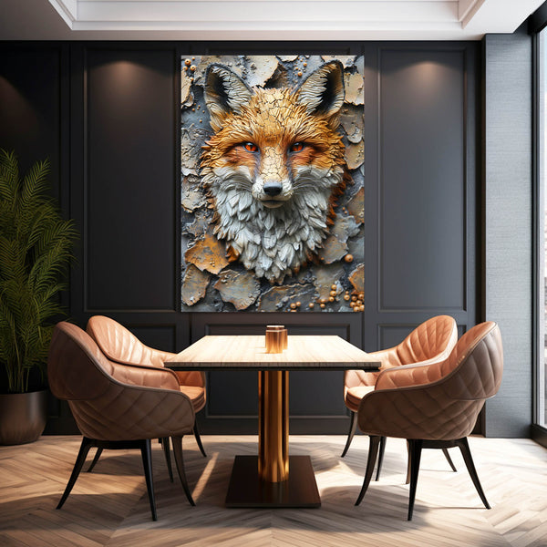 Textured Portrait Fox Art | MusaArtGallery™