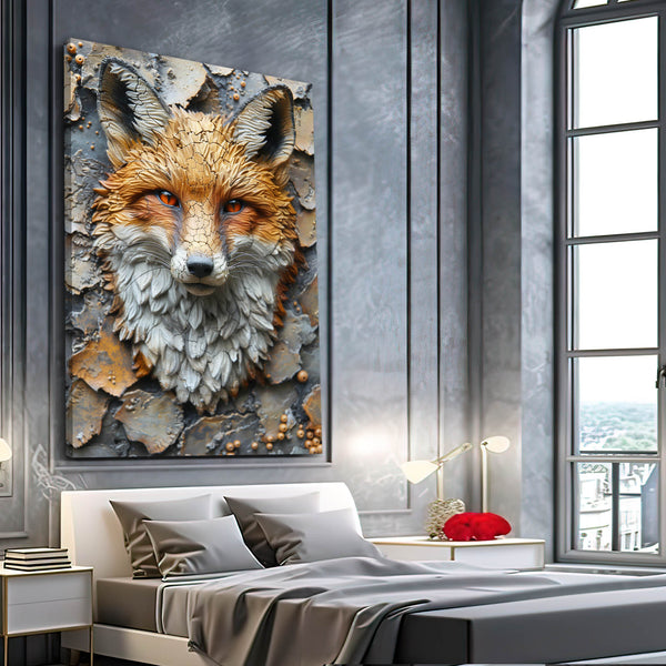 Textured Portrait Fox Art | MusaArtGallery™